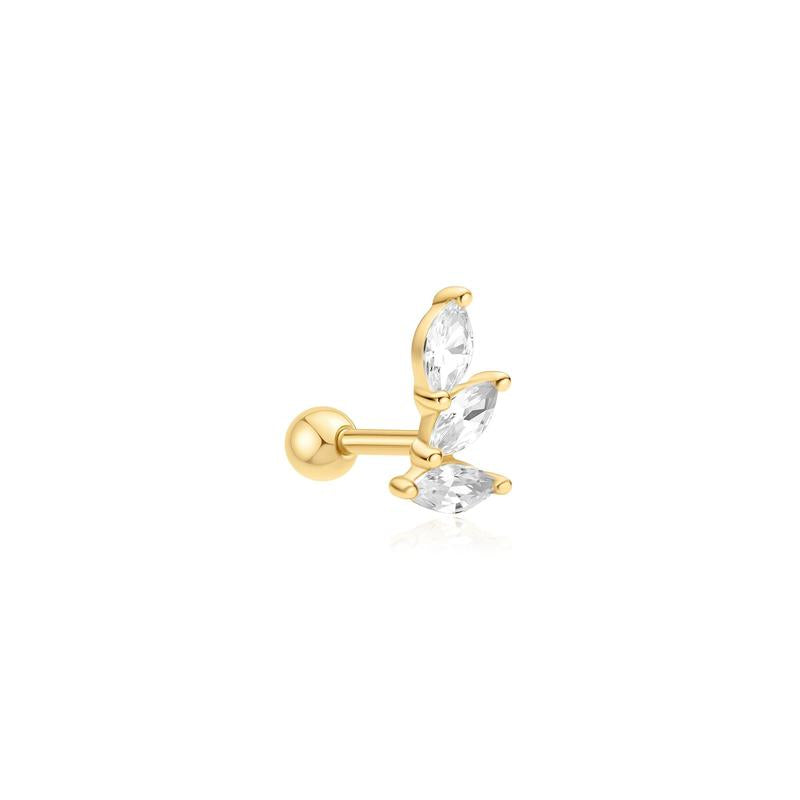 Ania Haie Gold Triple Marquise Barbell Earring