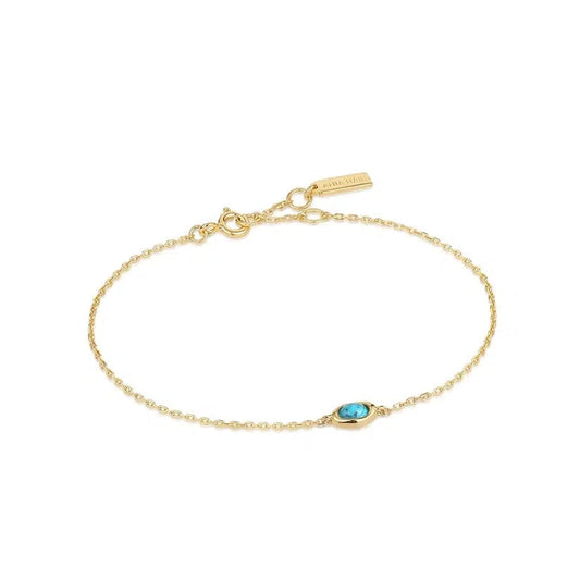 Ania Haie Gold Turquoise Wave Bracelet
