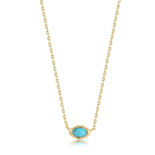 Ania Haie Gold Turquoise Wave Necklace