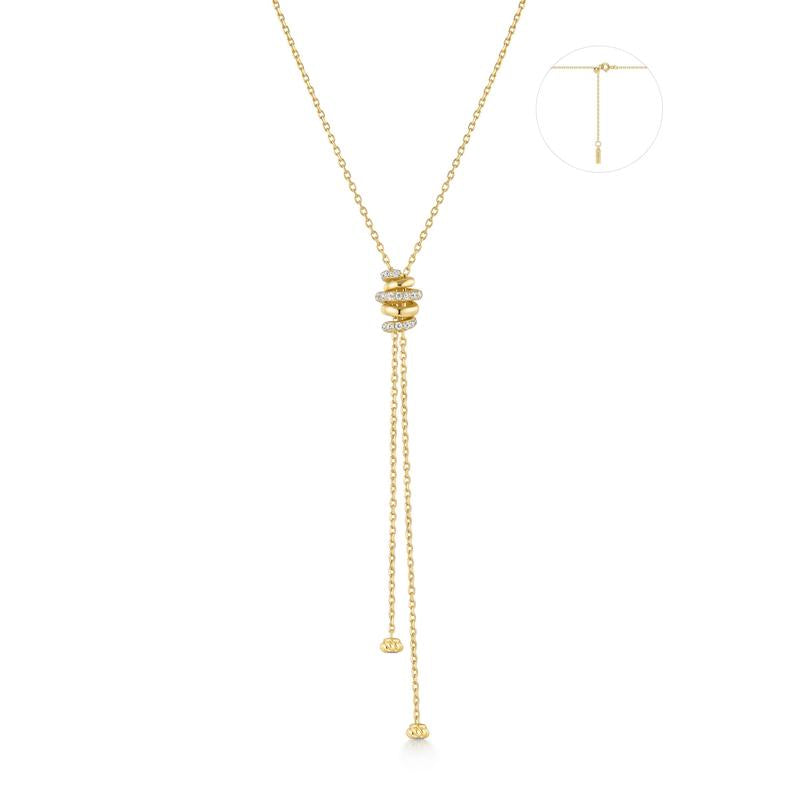 Ania Haie Gold Twisted Rope Lariat Necklace