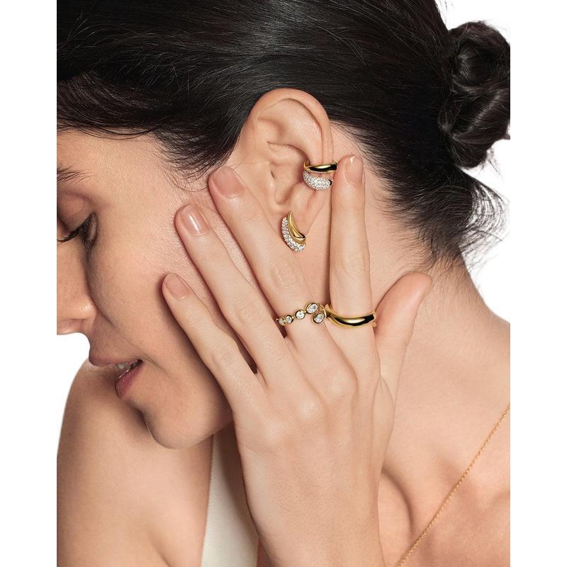 Ania Haie Gold Wave Huggie Hoop Earrings