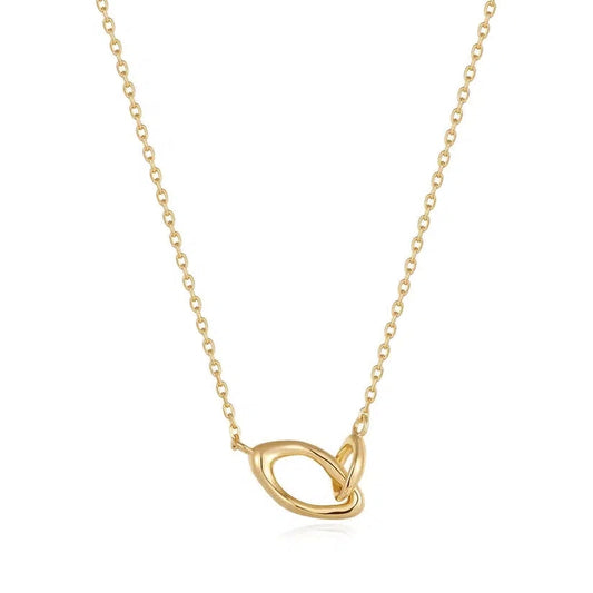 Ania Haie Gold Wave Link Necklace