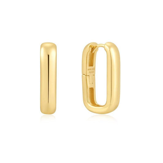 Ania Haie Gold Wide Paper Clip Earrings