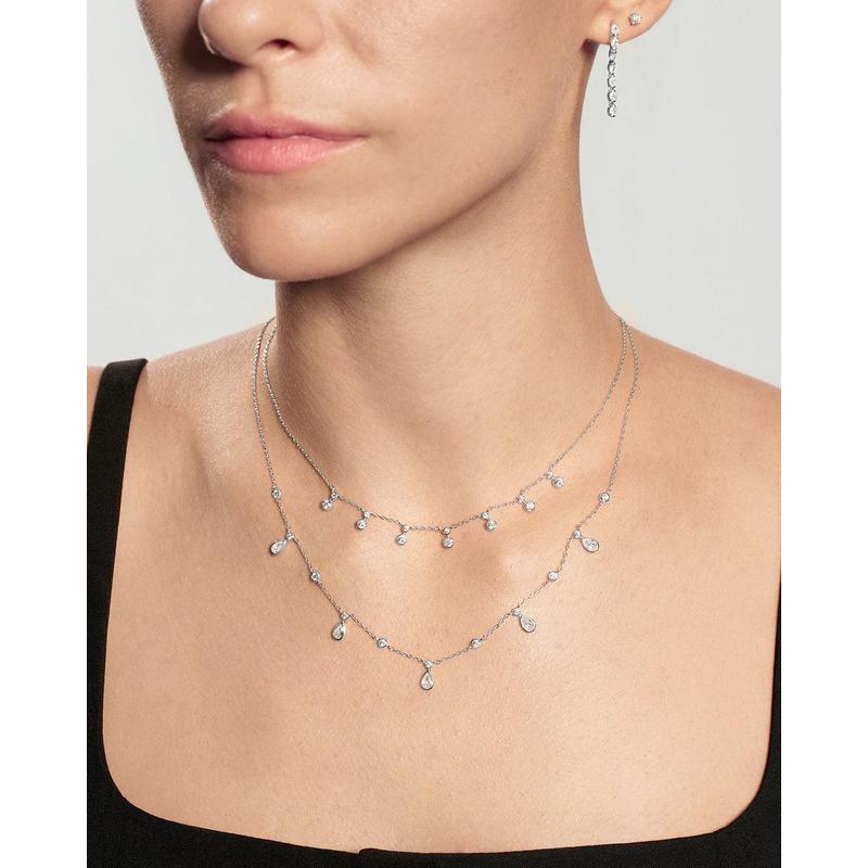 Ania Haie Graduated Bezel Round Drop Station Women's Necklace