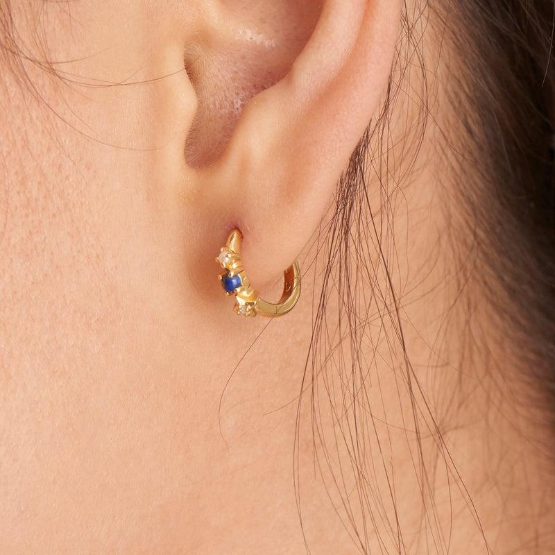 Ania Haie Lapis Star Huggie Hoop Earrings