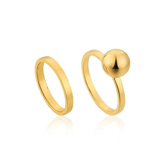 Ania Haie Orbit Double Ring Set