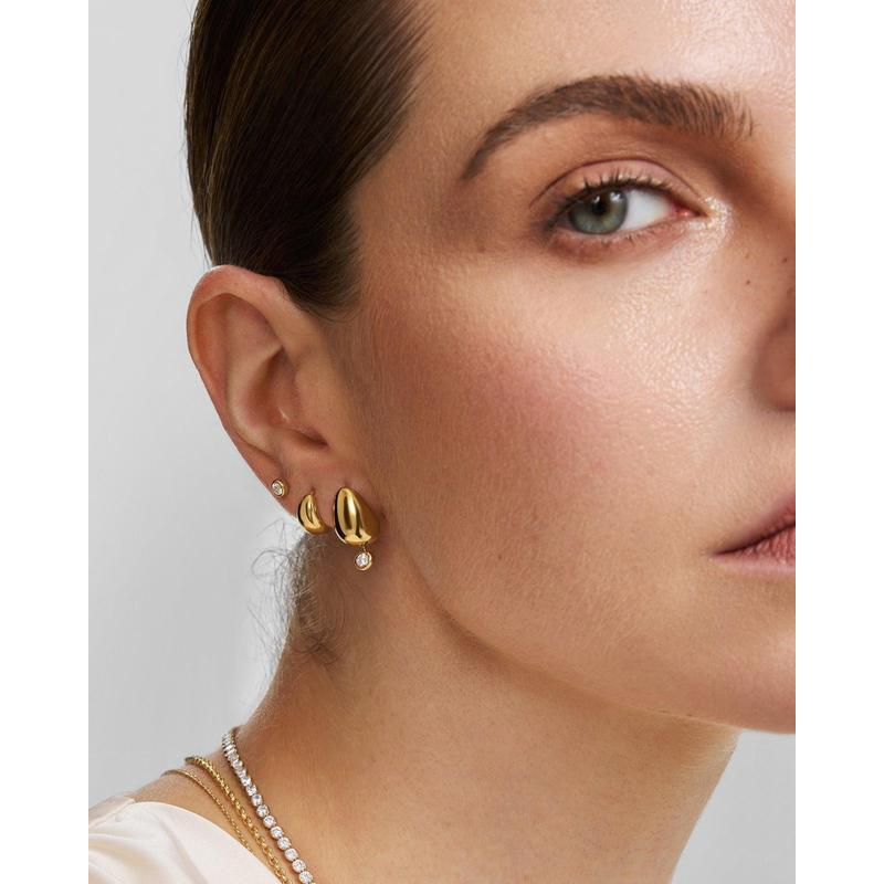Ania Haie E076-11G Women's Huggie Hoop Earrings