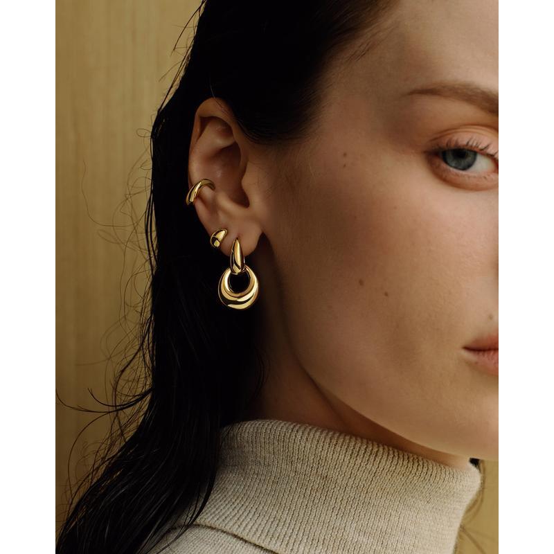 Ania Haie E076-11G Women's Huggie Hoop Earrings