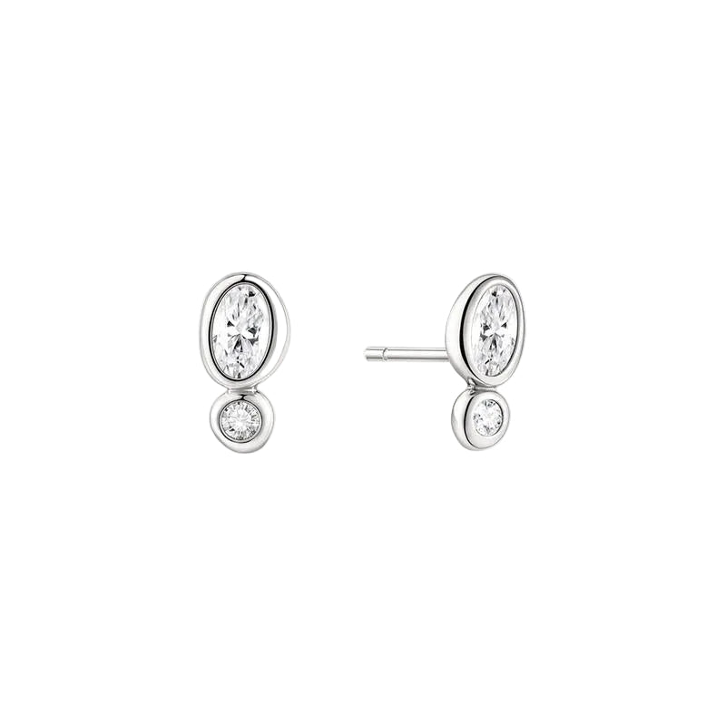 Ania Haie Organic Pebble & Round Women's Stud Earrings