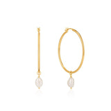 Ania Haie Pearl Hoop Earrings