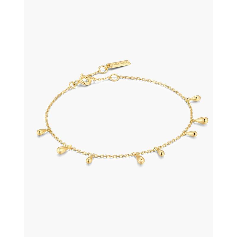 Ania Haie Polished Teardrop Dangle Station Bracelet