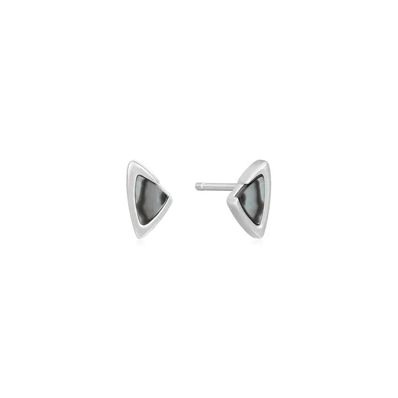 Ania Haie Silver Arrow Abalone Stud Earrings