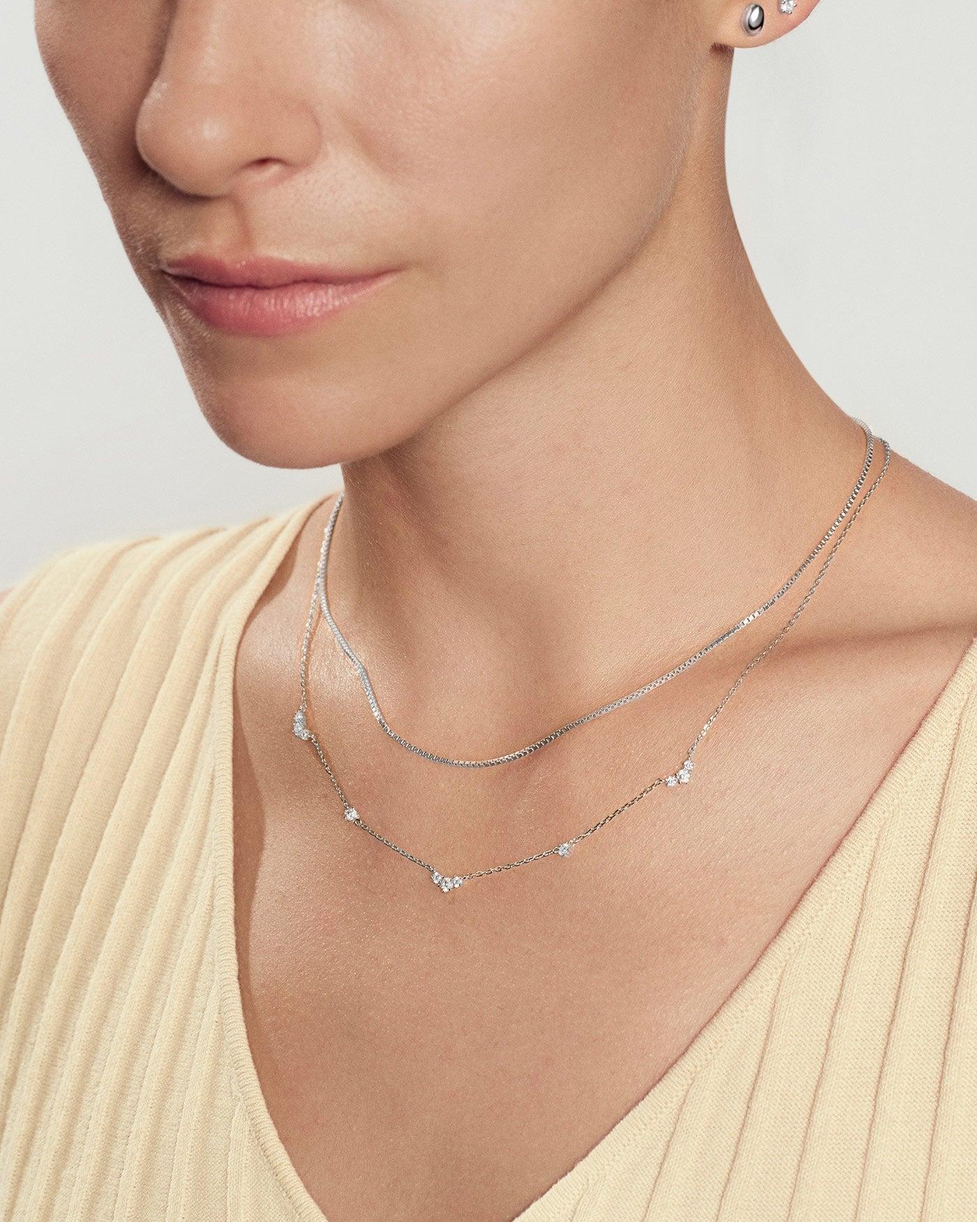 Ania Haie Silver Cluster & Single Station Necklace