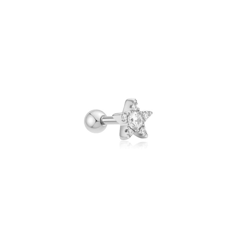 Ania Haie Silver Five-Point Star Barbell Earring
