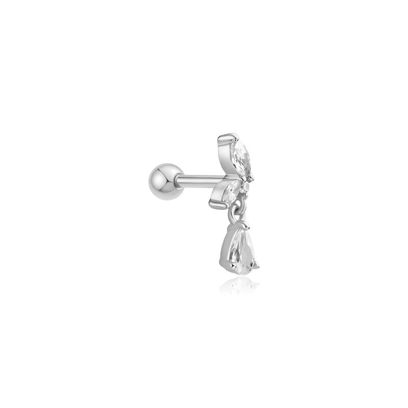 Ania Haie Silver Marquise Dangle Barbell Earring