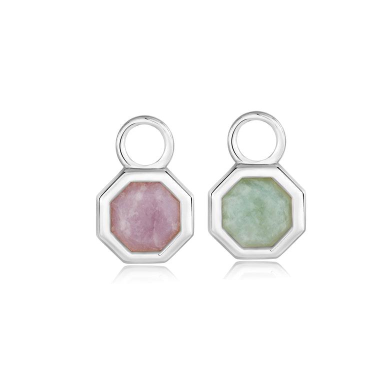 Ania Haie Silver Octagon Gemstone Earring Charm (Single)