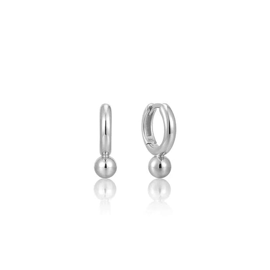 Silver Star Huggie Hoop Earrings by Ania Haie - Jewelry By Designs