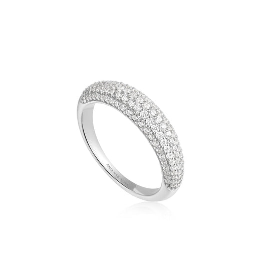 Ania Haie Silver Pave Dome Ring