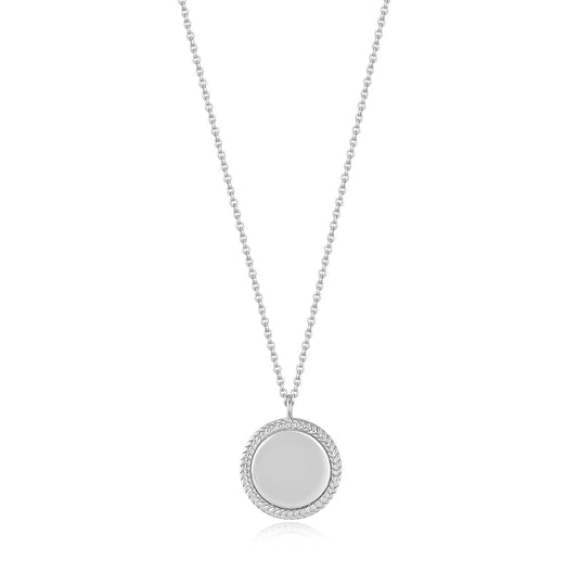Ania Haie Silver Rope Disc Necklace