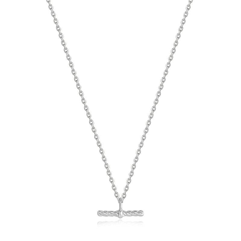 Ania Haie Silver Rope T-Bar Necklace