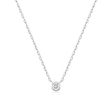 Ania Haie Silver Round Solitaire Cubic Zirconia Necklace