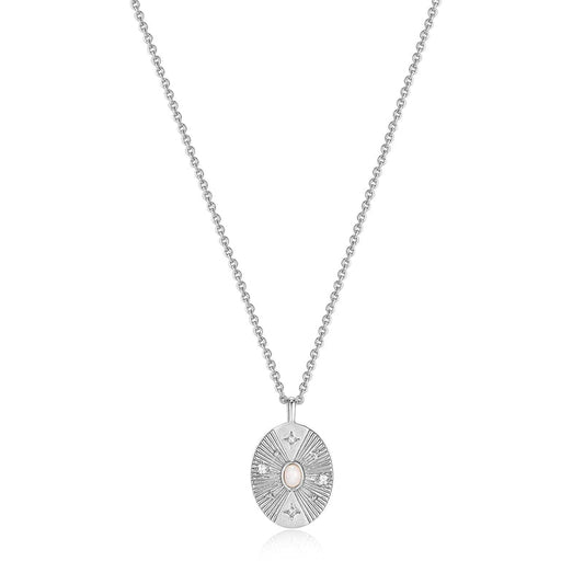 Ania Haie Silver Scattered Stars Kyoto Opal Disc Necklace
