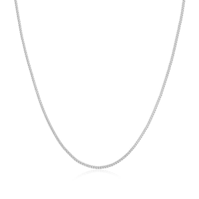 Ania Haie Silver Slim Curb Link Chain Necklace