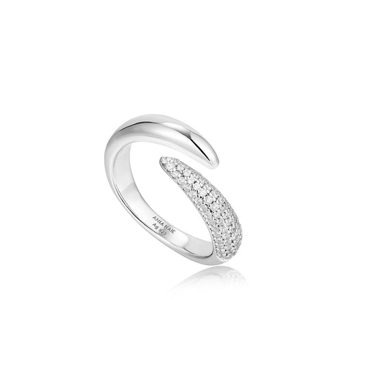 Ania Haie Silver Sparkle Adjustable Wrap Ring