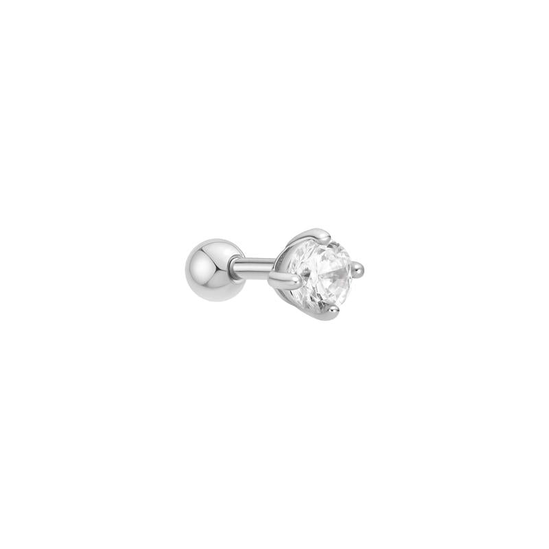 Ania Haie Silver Sparkle Round Barbell Earring