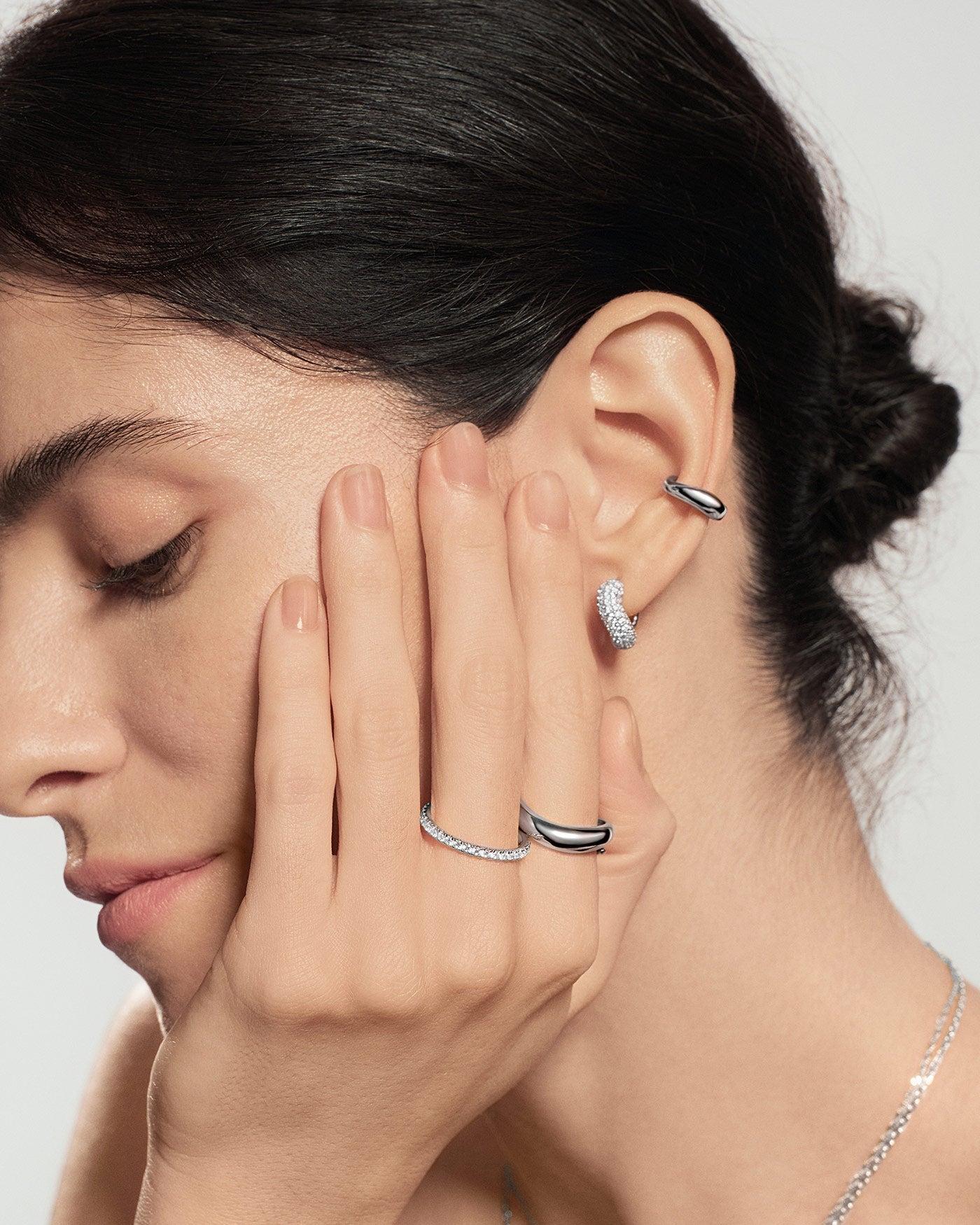 Ania Haie Silver Spiral Adjustable Ring