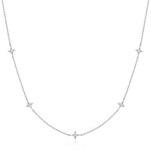 Ania Haie Silver Stars Station Necklace