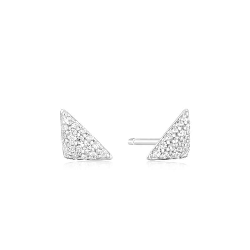 Ania Haie Silver Triangular Pave Studs