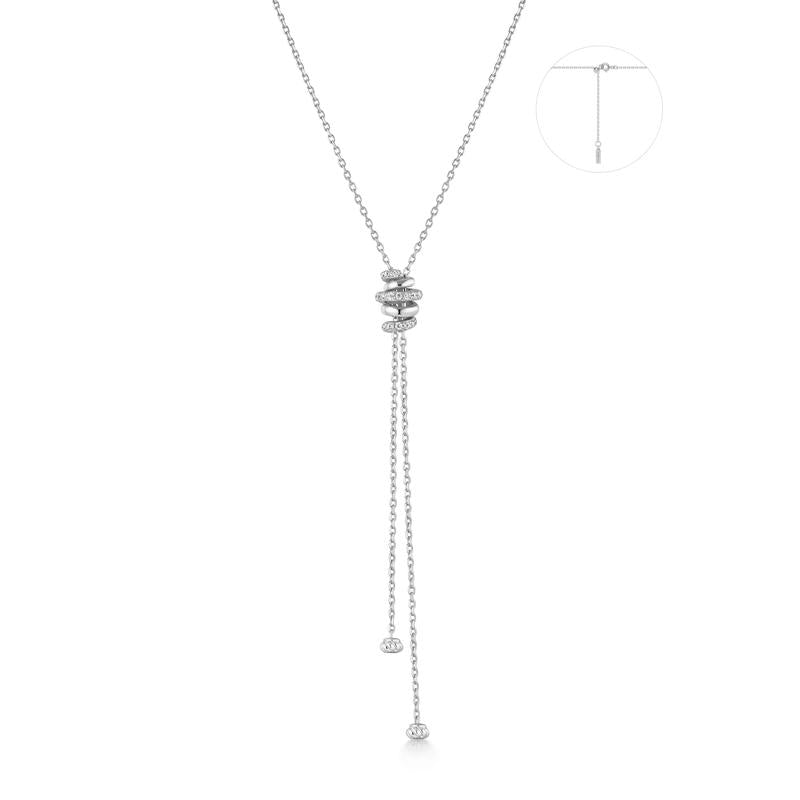 Ania Haie Silver Twisted Rope Lariat Necklace