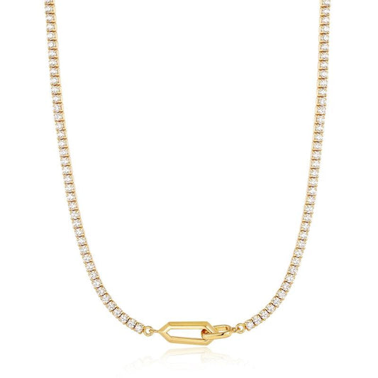 Ania Haie Sparkle Chain Interlock Necklace