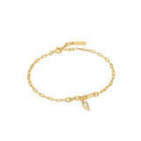 Ania Haie Sparkle Drop Pendant Chunky Chain Bracelet