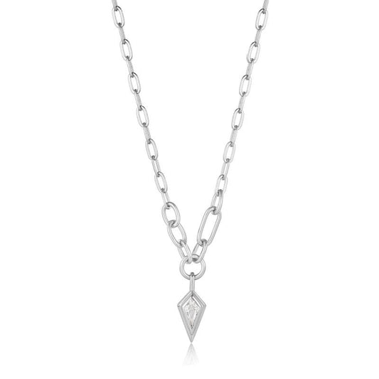 Ania Haie Sparkle Drop Pendant Chunky Chain Necklace