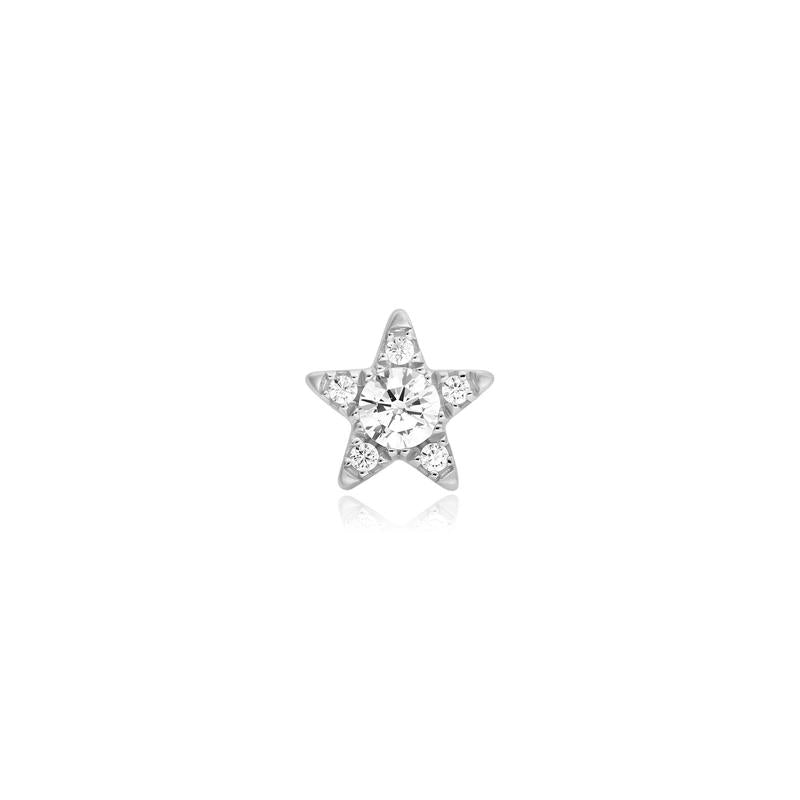 Ania Haie Sterling Silver Five-Point Star Barbell Earring
