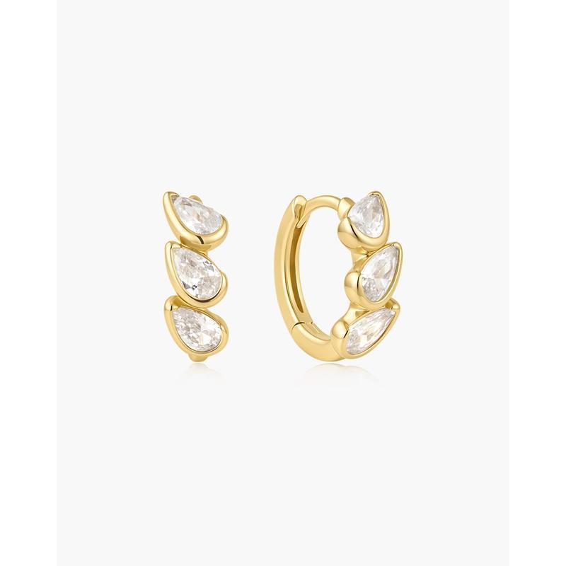 Ania Haie E076-12G Women's Huggie Hoop Earrings