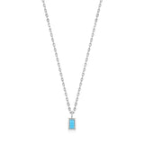 Ania Haie Turquoise Drop Pendant Silver Necklace