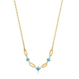 Ania Haie Turquoise Gold Link Necklace