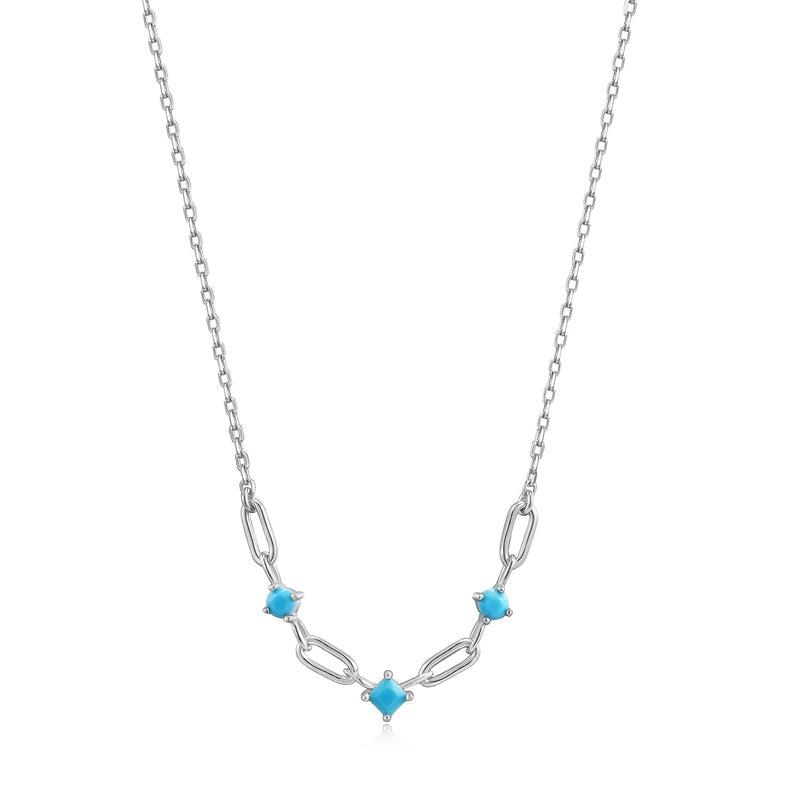Ania Haie Turquoise Silver Link Necklace
