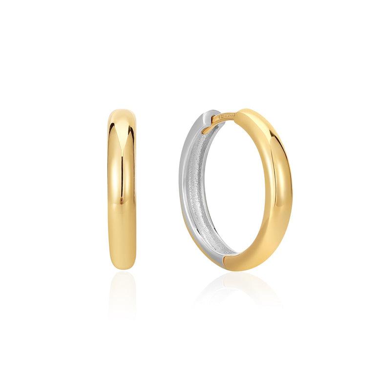 Ania Haie Two Tone Hoop Earrings