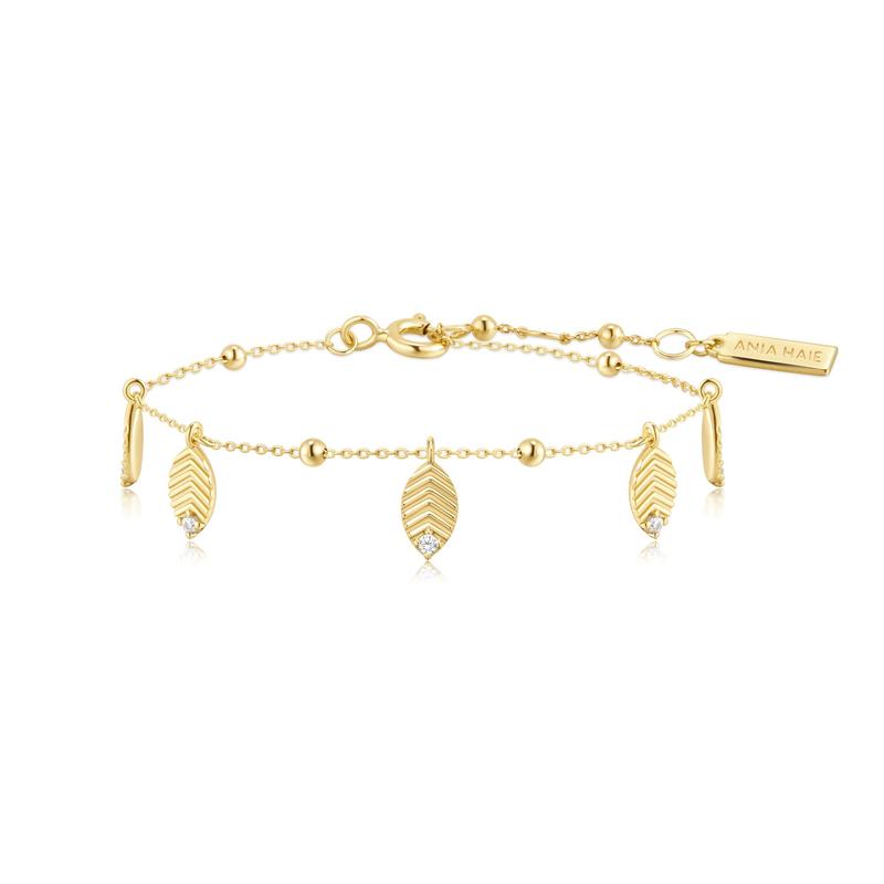 Ania Haie Yellow Gold CZ Bracelet with Extender