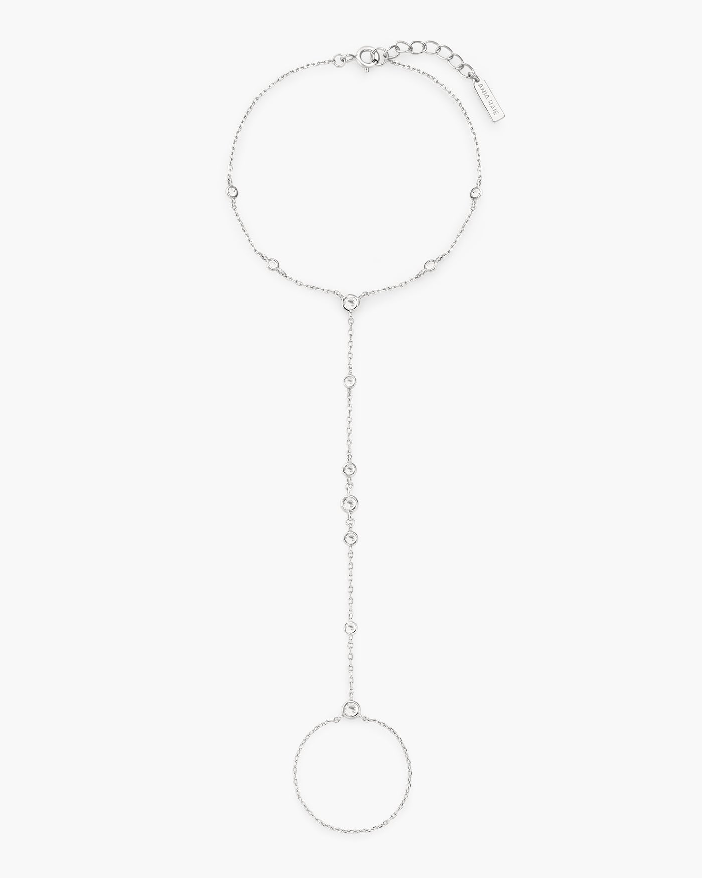 Ania Haie Wanderer Gold Bezel-Set Station Hand Chain B076-07G