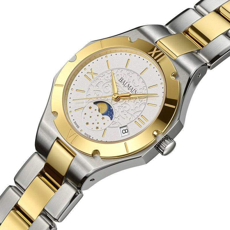 Balmain 'Be Balmain' Moon-Phase Two-Tone Watch B45923912