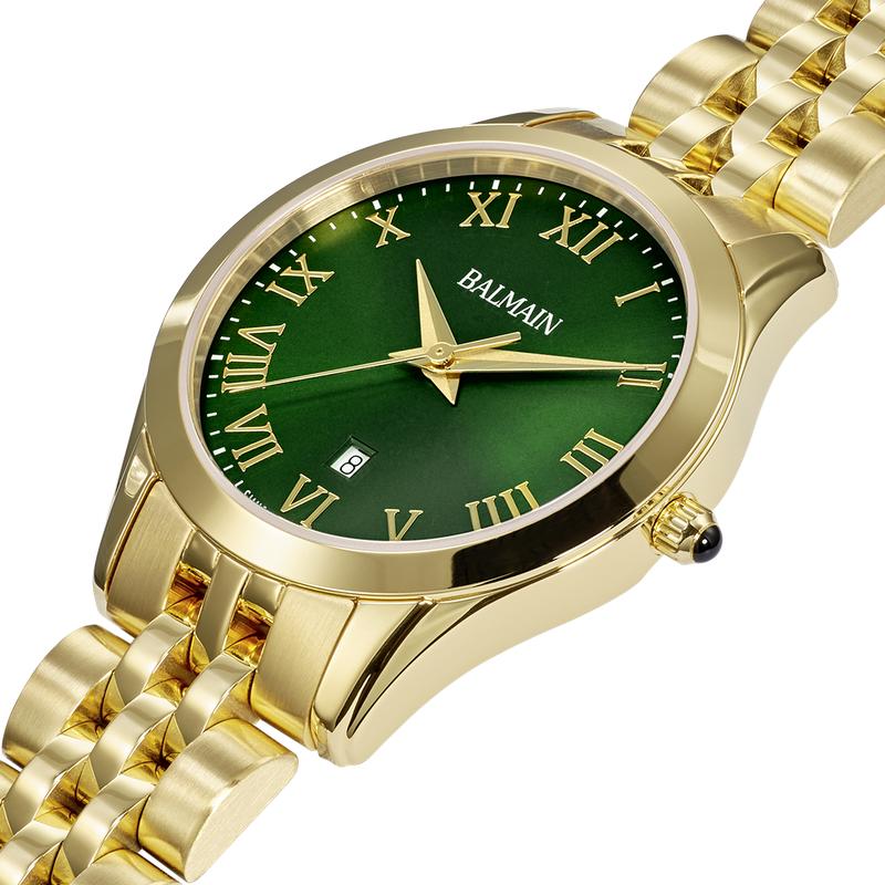 Balmain Classic R Quartz Watch Green Dial