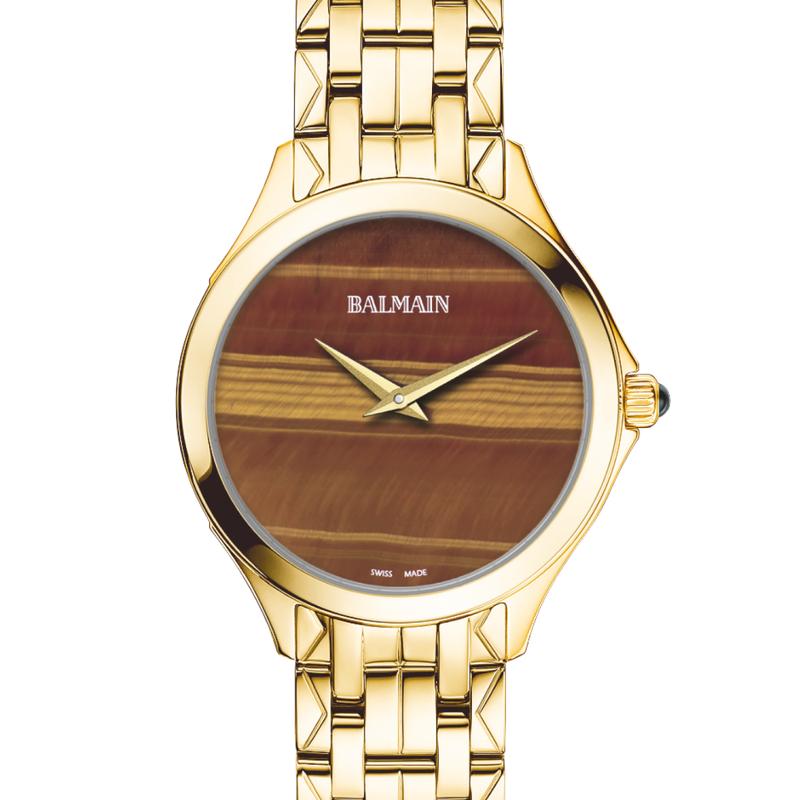 Balmain Flamea Quartz Watch Tiger's Eye Dial