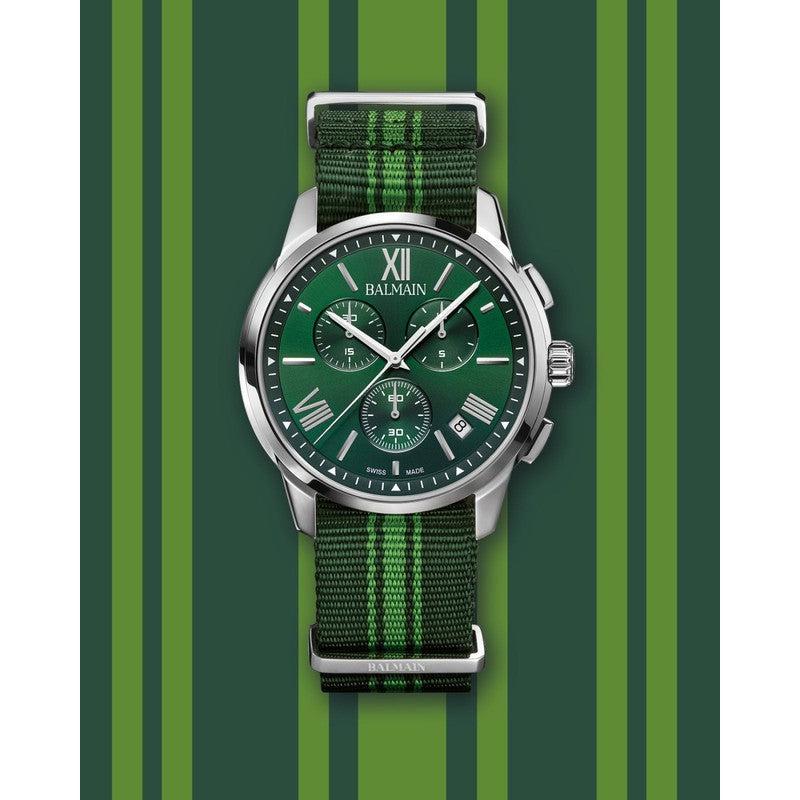 Balmain Madigral Chrono Green Nato Strap B74819272