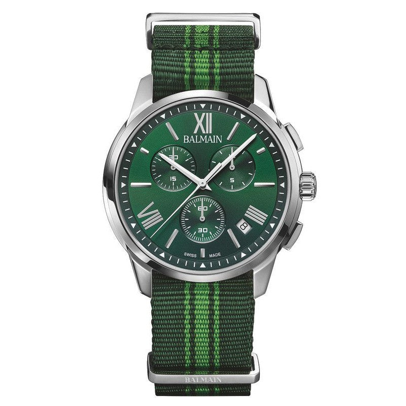 Balmain Madigral Chrono Green Nato Strap B74819272