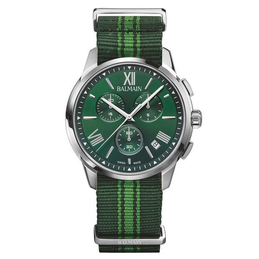 Balmain Madigral Chrono Green Nato Strap B74819272